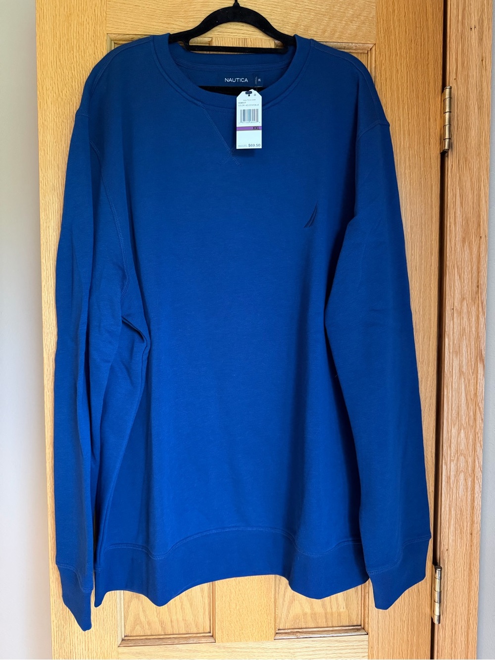 Nautica Men’s XXL Estate Blue Crewneck Pullover Sweatshirt Long Sleeve NWT